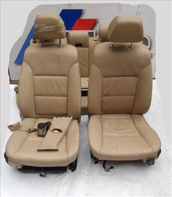 [GYÁRI BONTOTT] BMW ELSŐ-HÁTSÓ ÜLÉSEK + CSOMAGTÉR ROLÓ | 5-ÖS E61 | BÉZS, SZAKADÁSMENTES BŐR